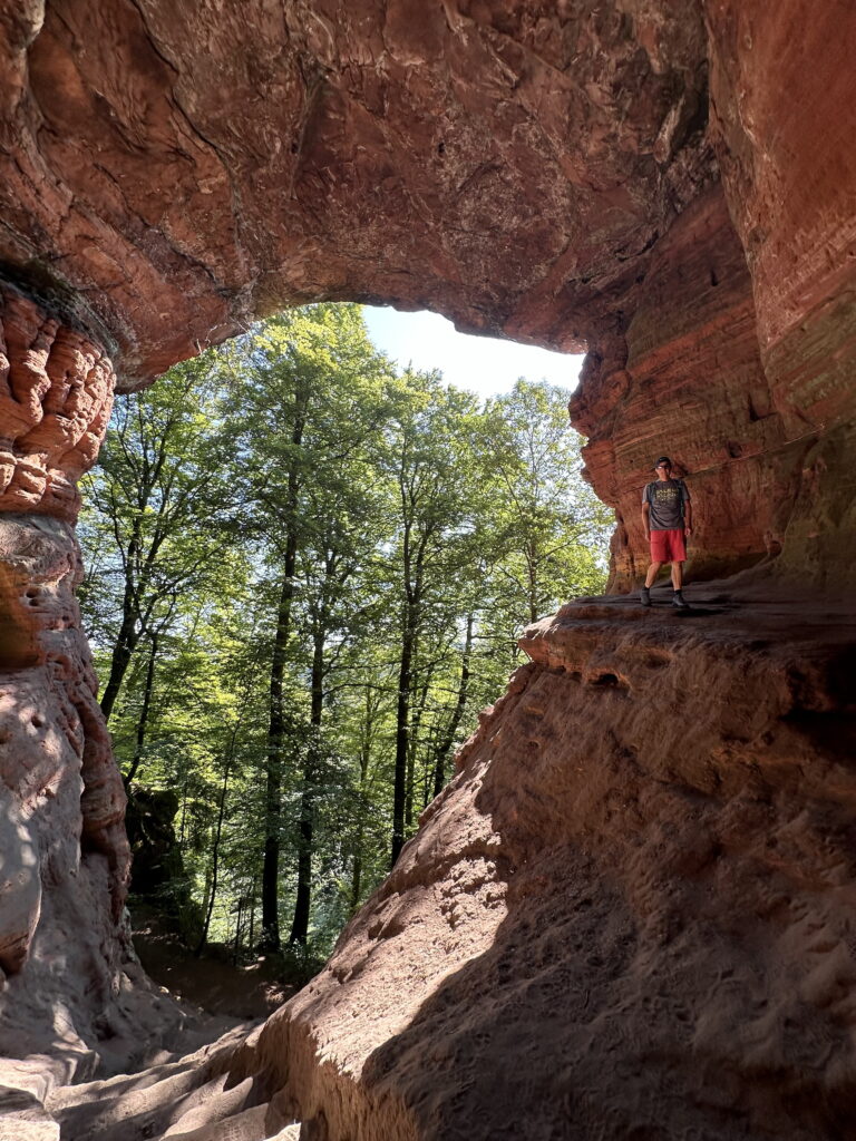 Genovevahöhle Eifel, Ausblick am Eingang der Höhle - Foto: Felix Schmidt