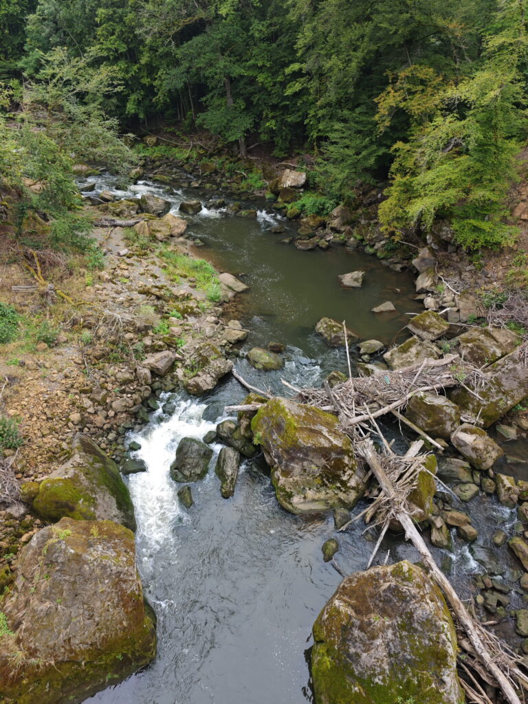 Irreler Wasserfälle Ausblick von der Hängebrücke